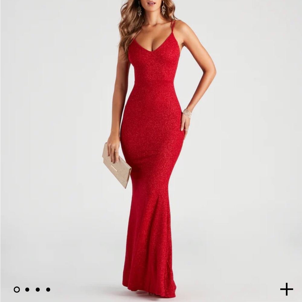 Windsor Formal Glitter Lace-Up Gown